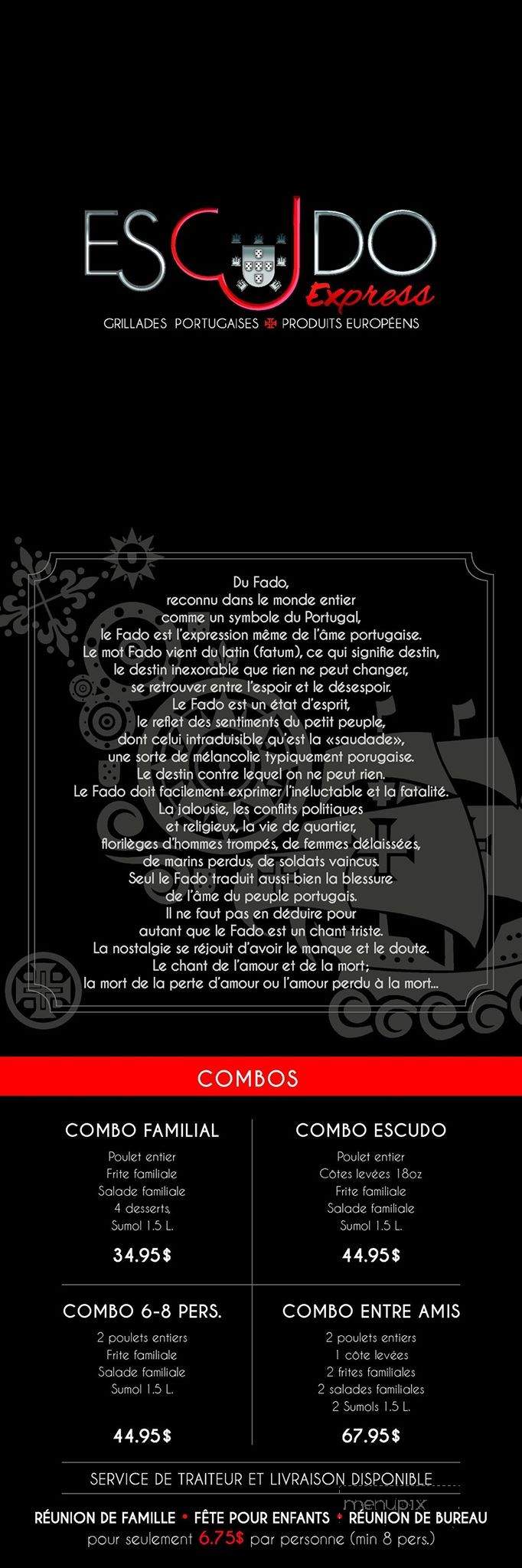 Escudo Express - Boisbriand, QC menu_pic