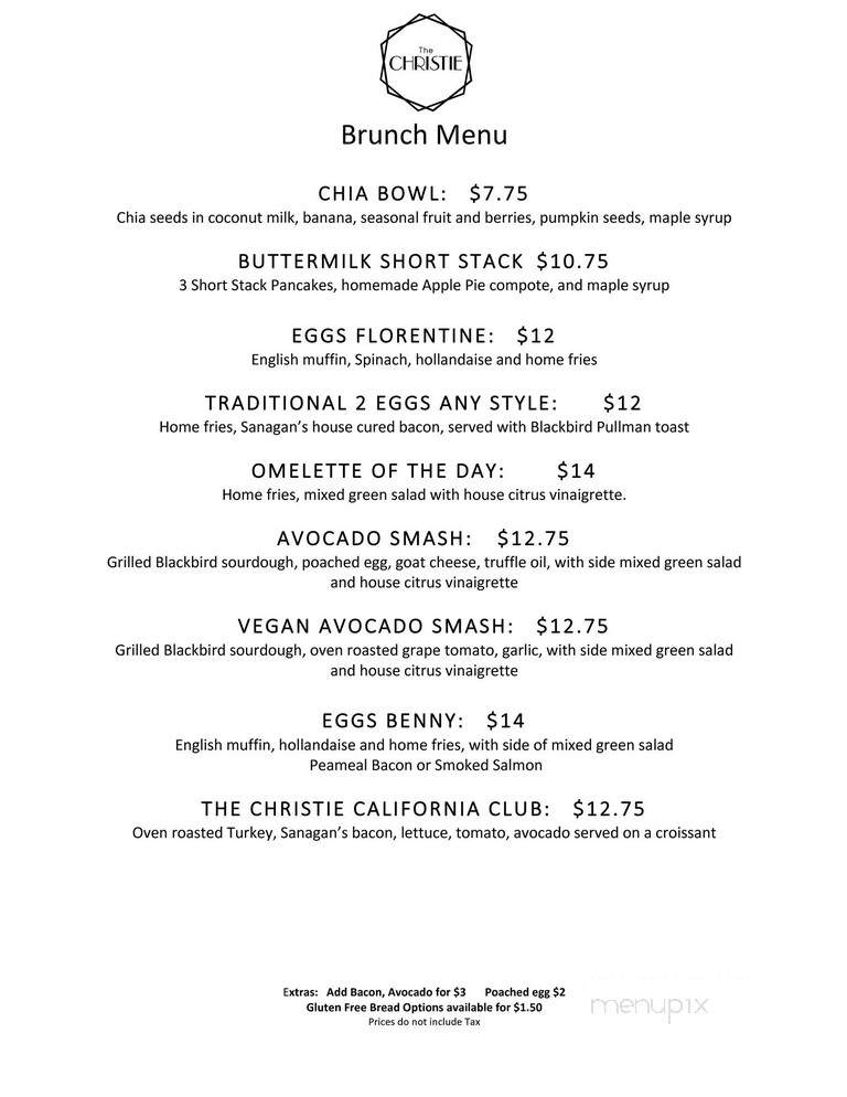 The Christie - Toronto, ON menu_pic