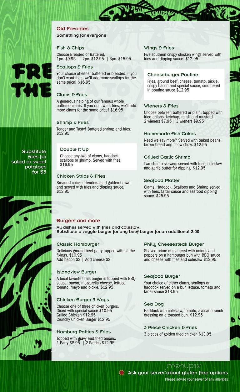 Island View Family Restaurant - Western Shore, NS menu_pic