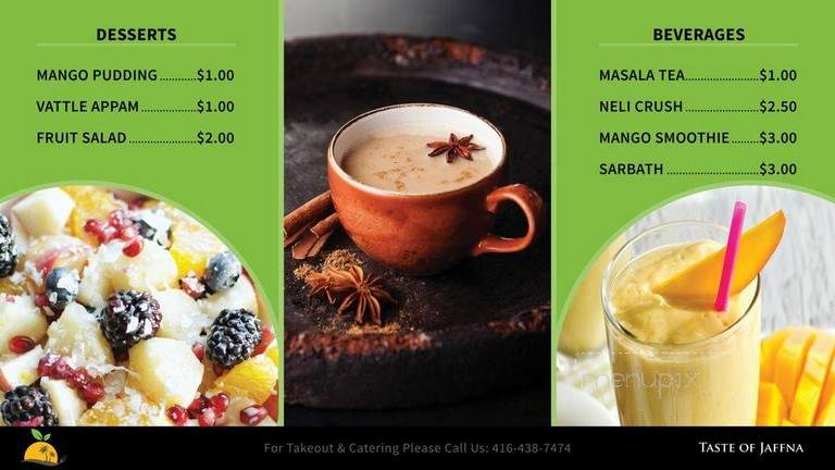 Taste of Jaffna - Scarborough, ON menu_pic
