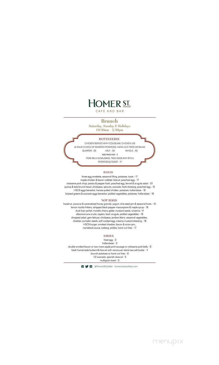 Homer St. Cafe And Bar - Vancouver, BC
