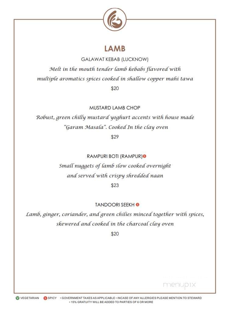 Mayura - Brampton, ON menu_pic