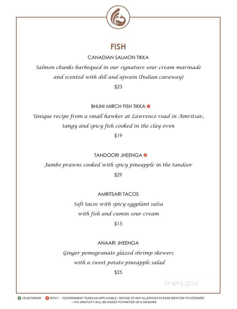 Mayura - Brampton, ON menu_pic