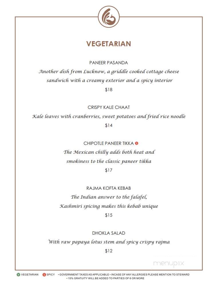 Mayura - Brampton, ON menu_pic