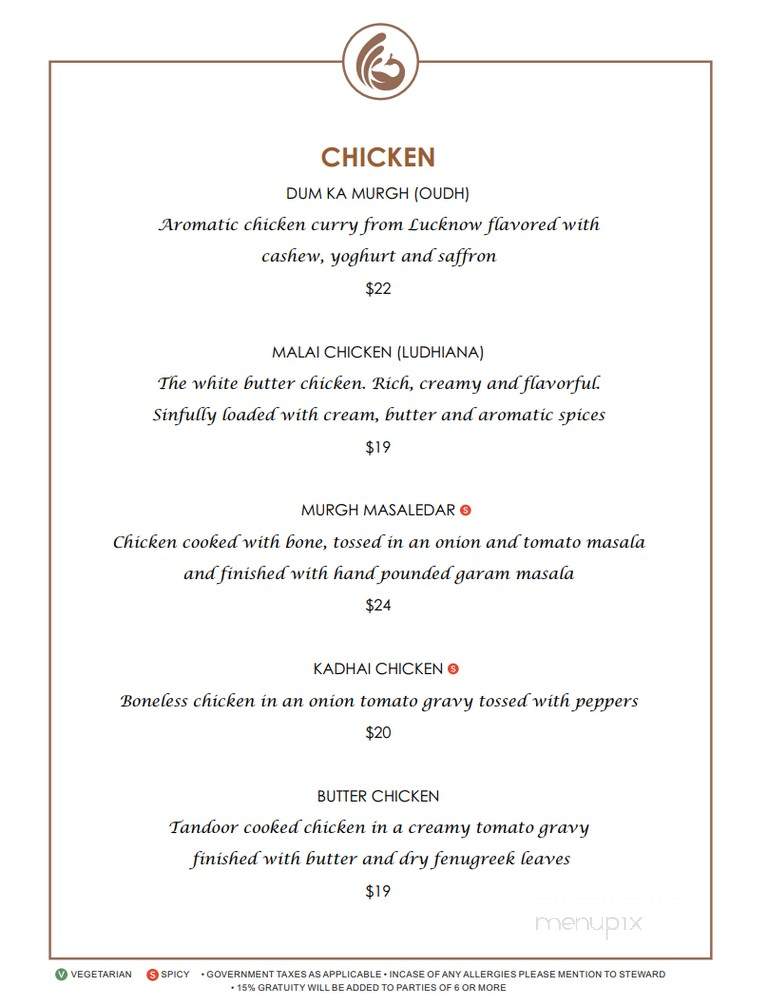 Mayura - Brampton, ON menu_pic