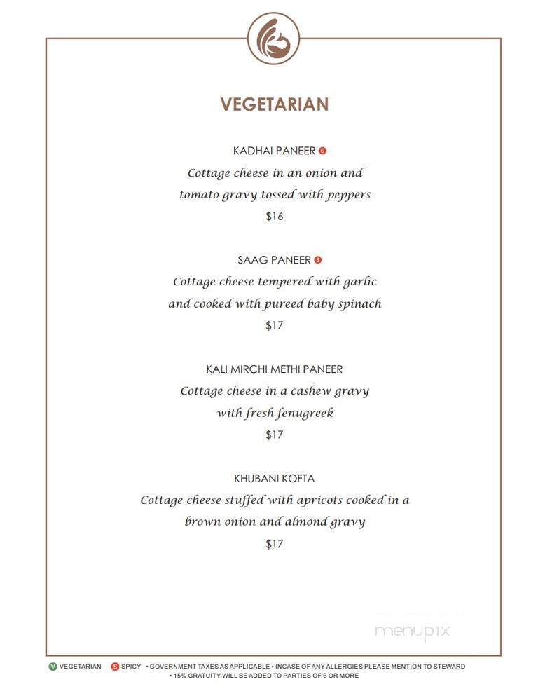 Mayura - Brampton, ON menu_pic