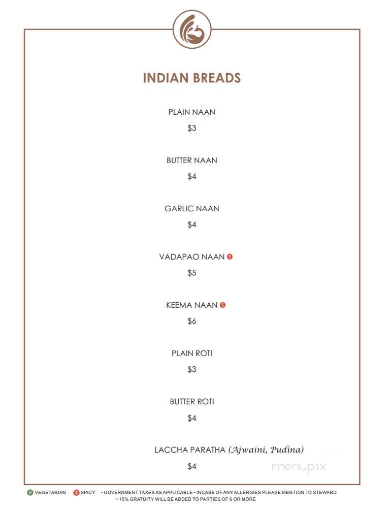 Mayura - Brampton, ON menu_pic