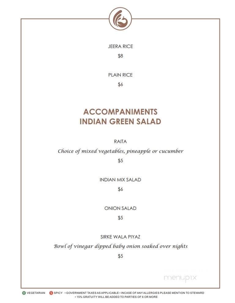 Mayura - Brampton, ON menu_pic