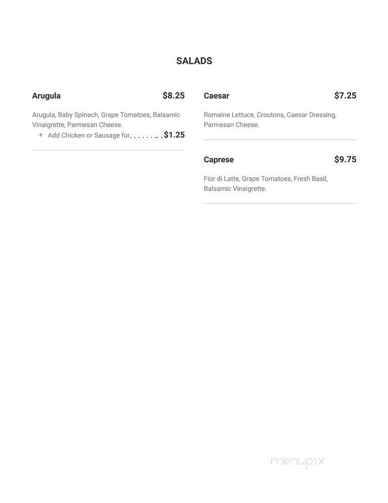 La Ruota Pizzeria - Coquitlam, BC menu_pic