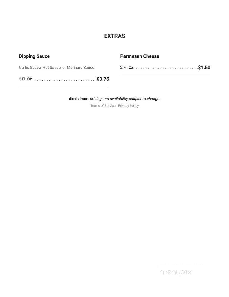La Ruota Pizzeria - Coquitlam, BC menu_pic