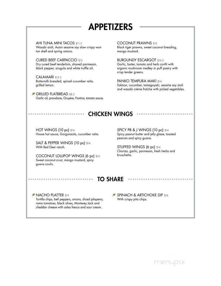 Boulevard Restaurant & Lounge - Red Deer, AB menu_pic