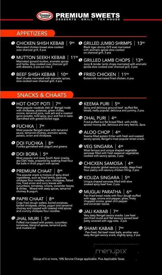 Premium Sweets - Scarborough, ON menu_pic