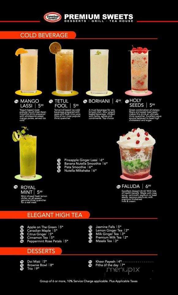 Premium Sweets - Scarborough, ON menu_pic
