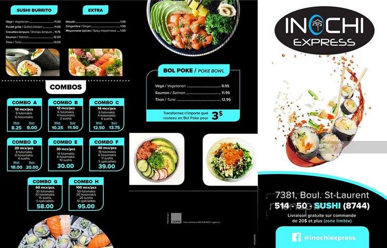 Inochi Express - Montreal, QC menu_pic