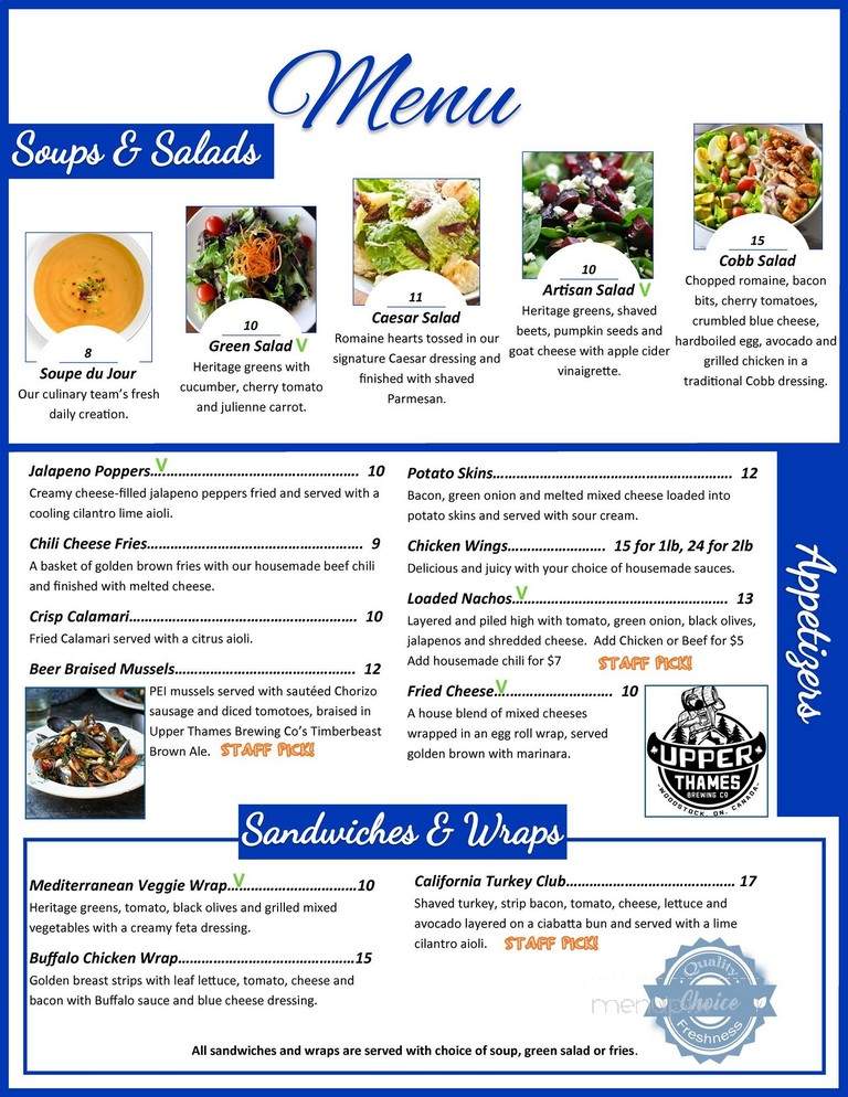 Ody's - Woodstock, ON menu_pic