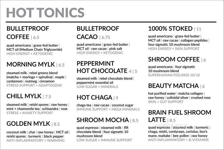 Rebel Remedy Health Bar - London, ON menu_pic