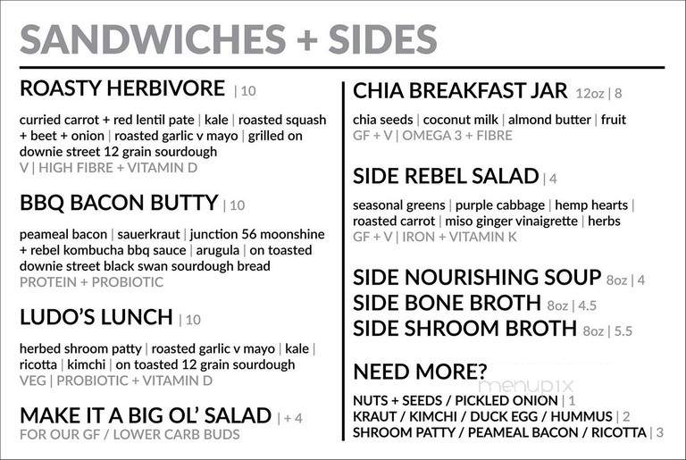 Rebel Remedy Health Bar - London, ON menu_pic