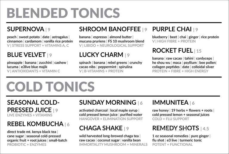Rebel Remedy Health Bar - London, ON menu_pic
