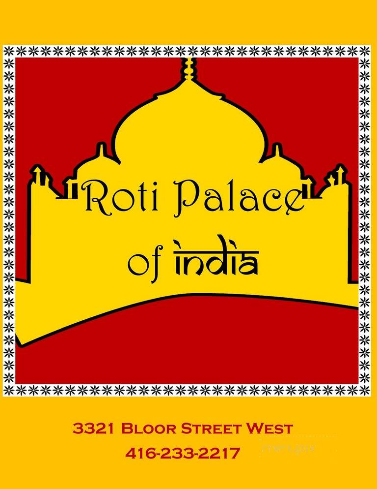 Roti Palace of India - Toronto, ON menu_pic
