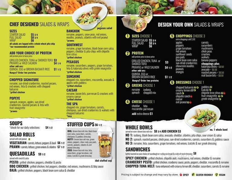 The Chopped Leaf - New Westminster, BC menu_pic