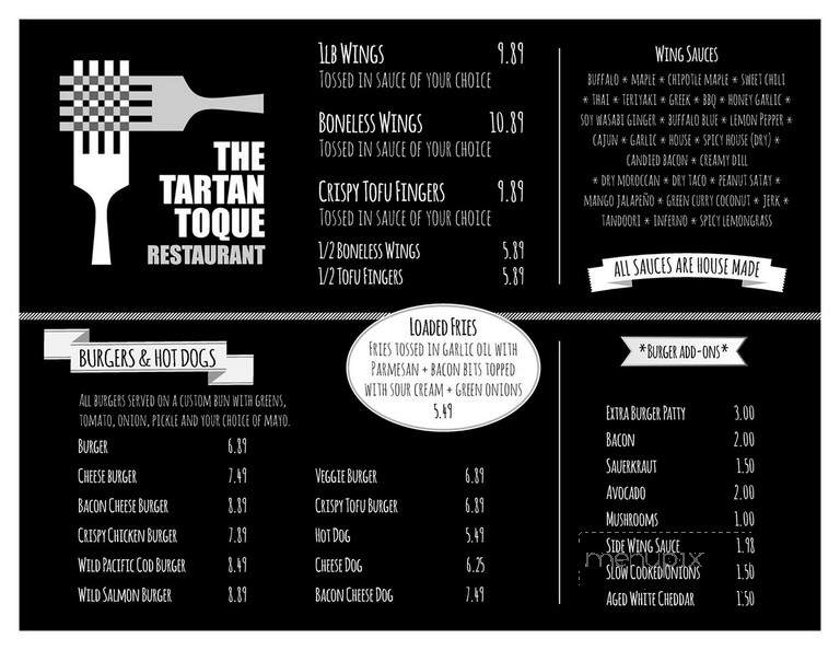 The Tartan Toque - Victoria, BC menu_pic