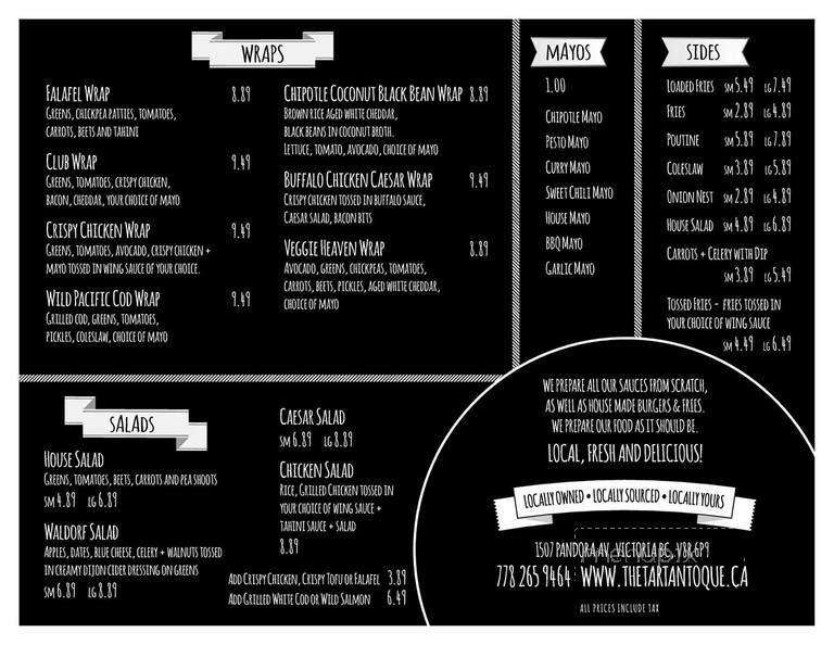 The Tartan Toque - Victoria, BC menu_pic