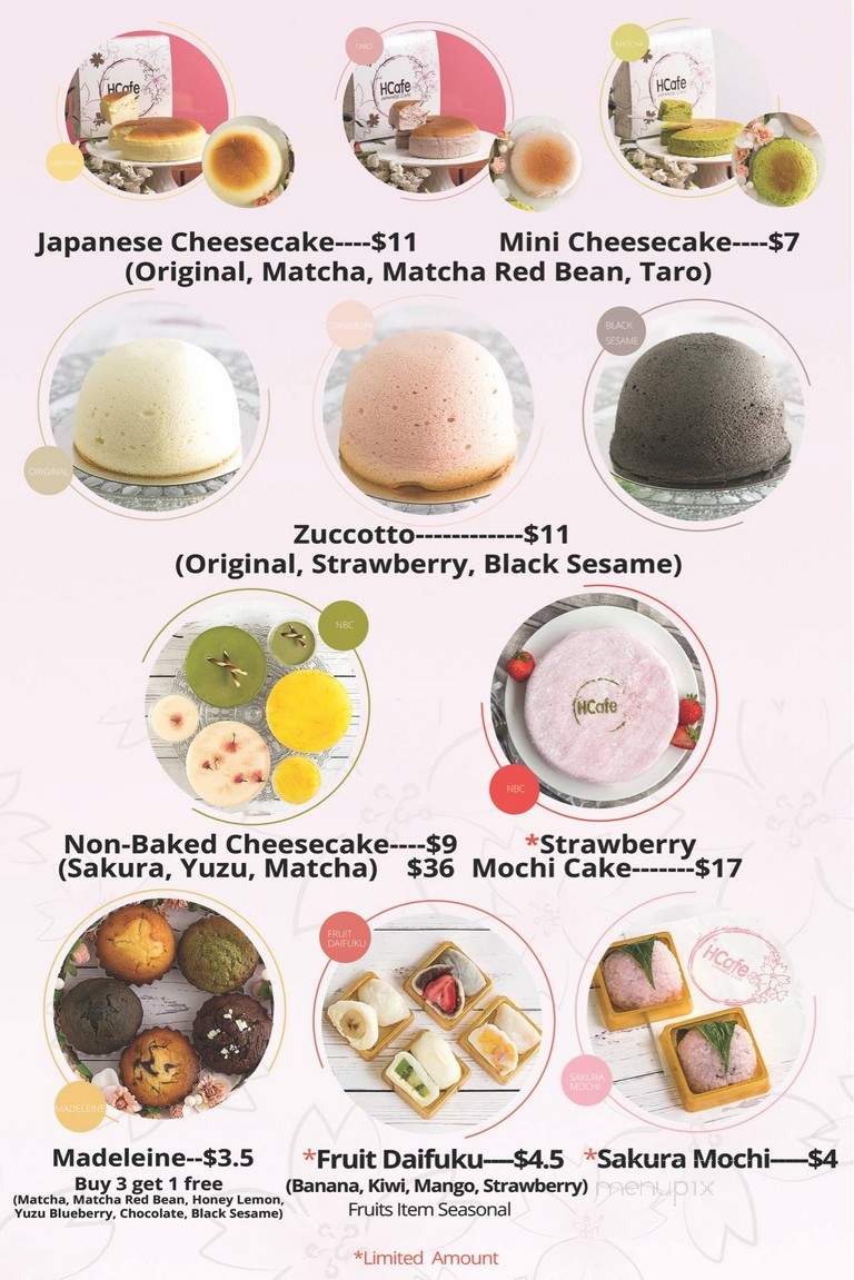 HCafe Japanese Cafe - Toronto, ON menu_pic