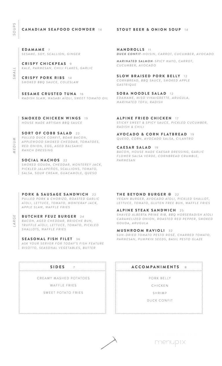 Alpine Social - Lake Louise, AB menu_pic