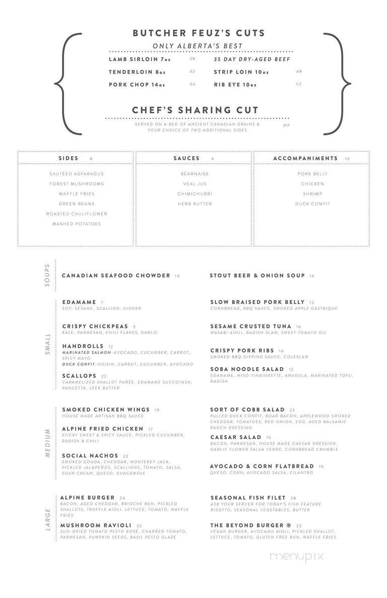 Alpine Social - Lake Louise, AB menu_pic
