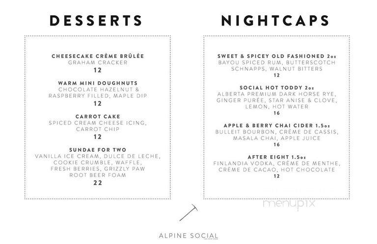Alpine Social - Lake Louise, AB menu_pic