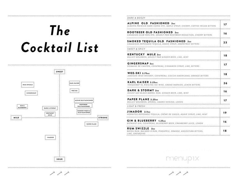 Alpine Social - Lake Louise, AB menu_pic
