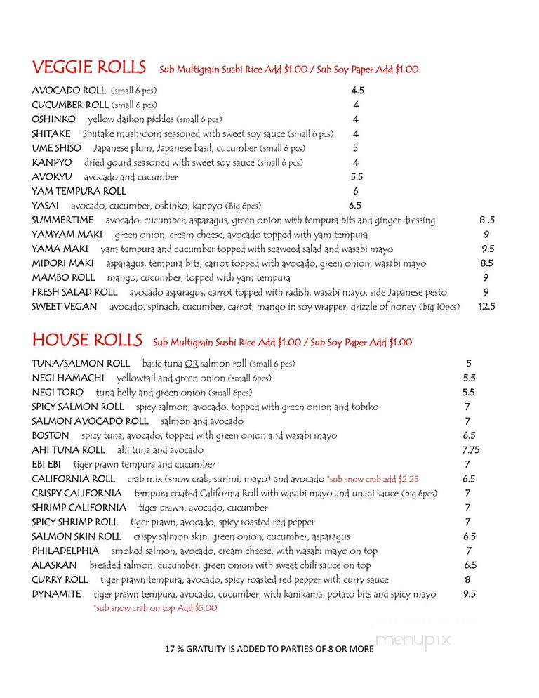 Kawakubo - Vernon, BC menu_pic