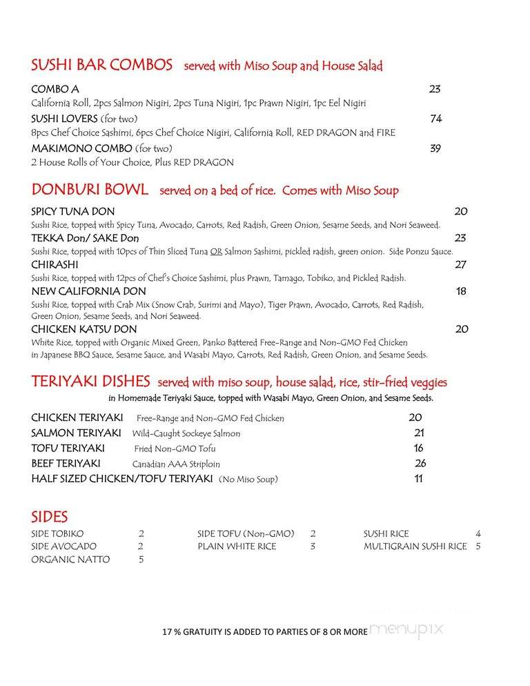 Kawakubo - Vernon, BC menu_pic