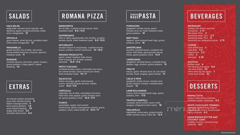 Levetto Aurora - Aurora, ON menu_pic
