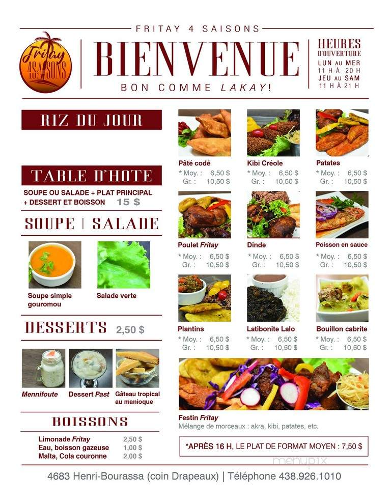 4saisons Sushi - Montreal, QC menu_pic