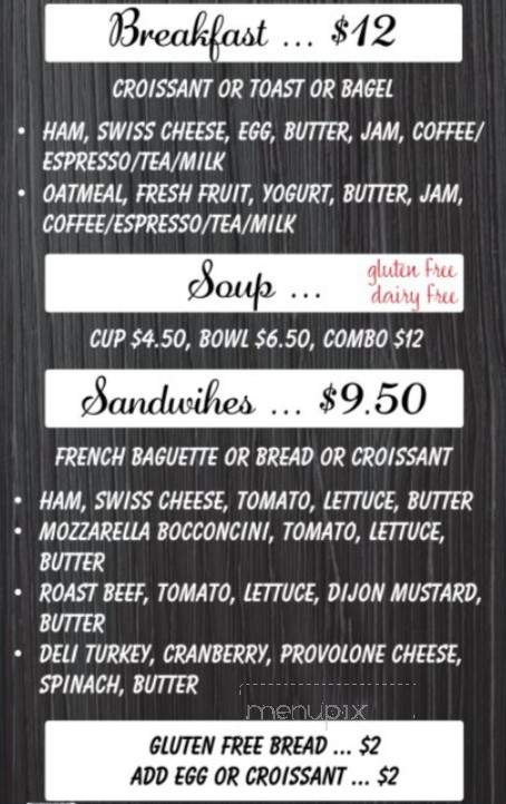 The Prague Cafe - Penticton, BC menu_pic