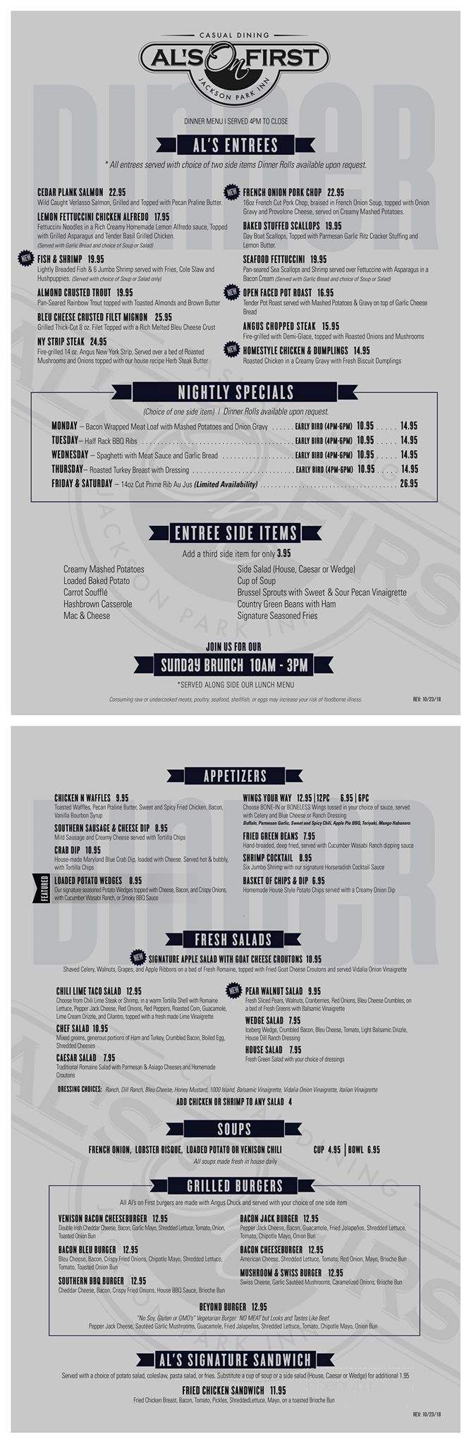 Al's On First - Pulaski, VA menu_pic