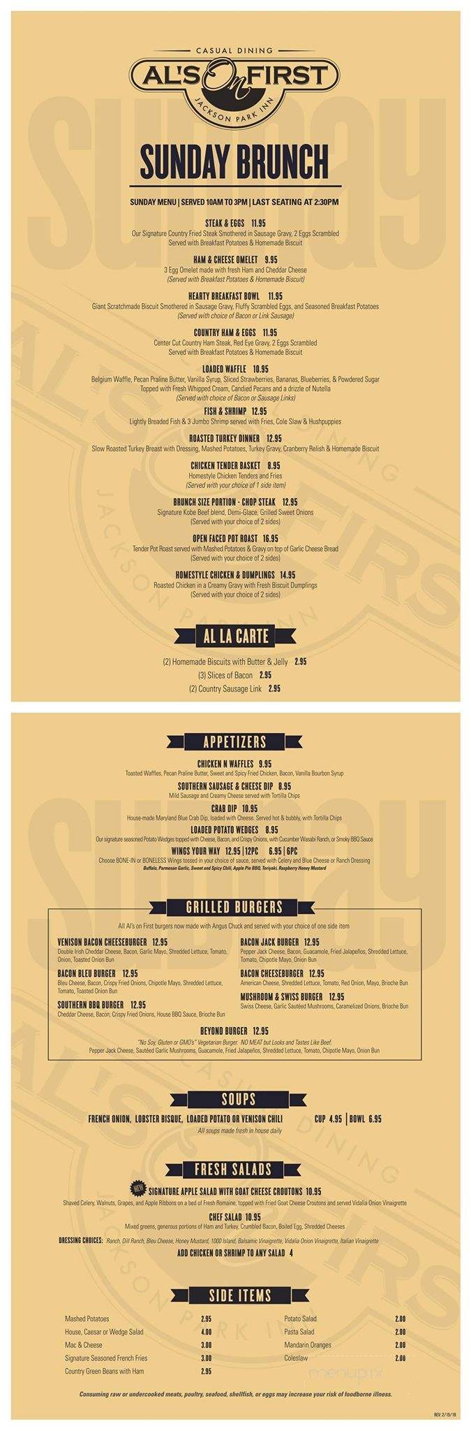 Al's On First - Pulaski, VA menu_pic