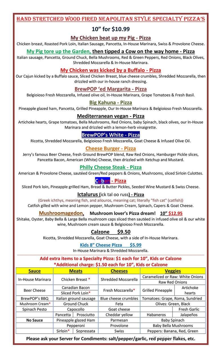 Brewpop Brewery - Auburndale, FL menu_pic