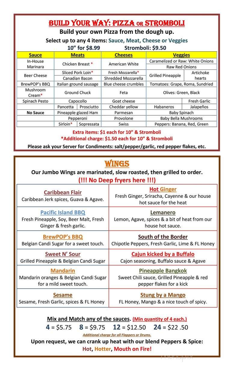 Brewpop Brewery - Auburndale, FL menu_pic