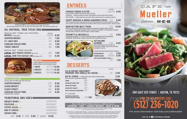 Cafe Mueller by H-E-B - Austin, TX menu_pic