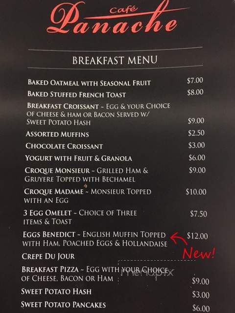 Cafe Panache - Lebanon, PA menu_pic