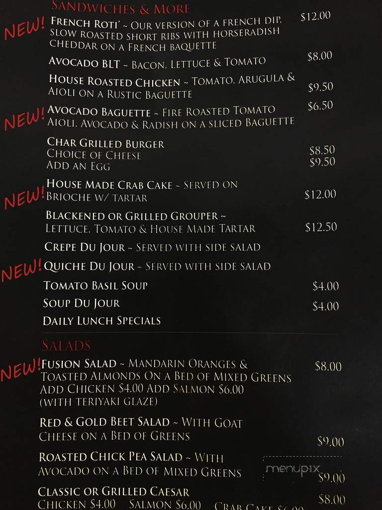 Cafe Panache - Lebanon, PA menu_pic
