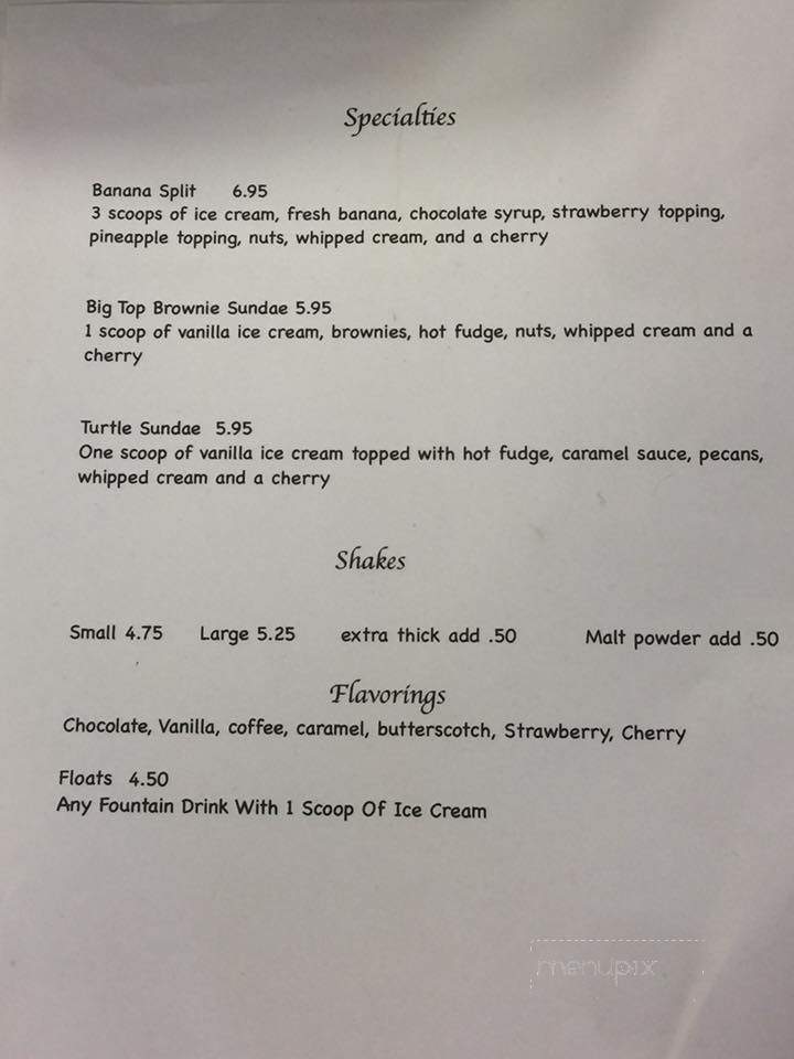 Carnival Ice Cream - Reynoldsburg, OH menu_pic