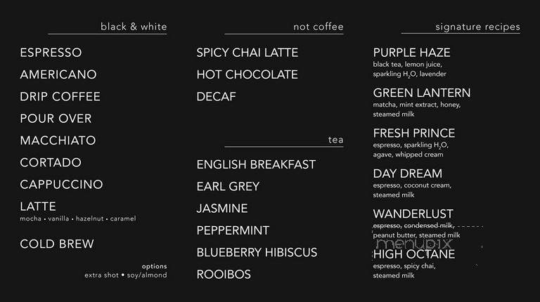 Coffee by KOFI - Los Angeles, CA menu_pic
