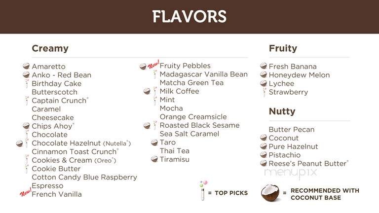 Creamistry - Mission Viejo, CA menu_pic