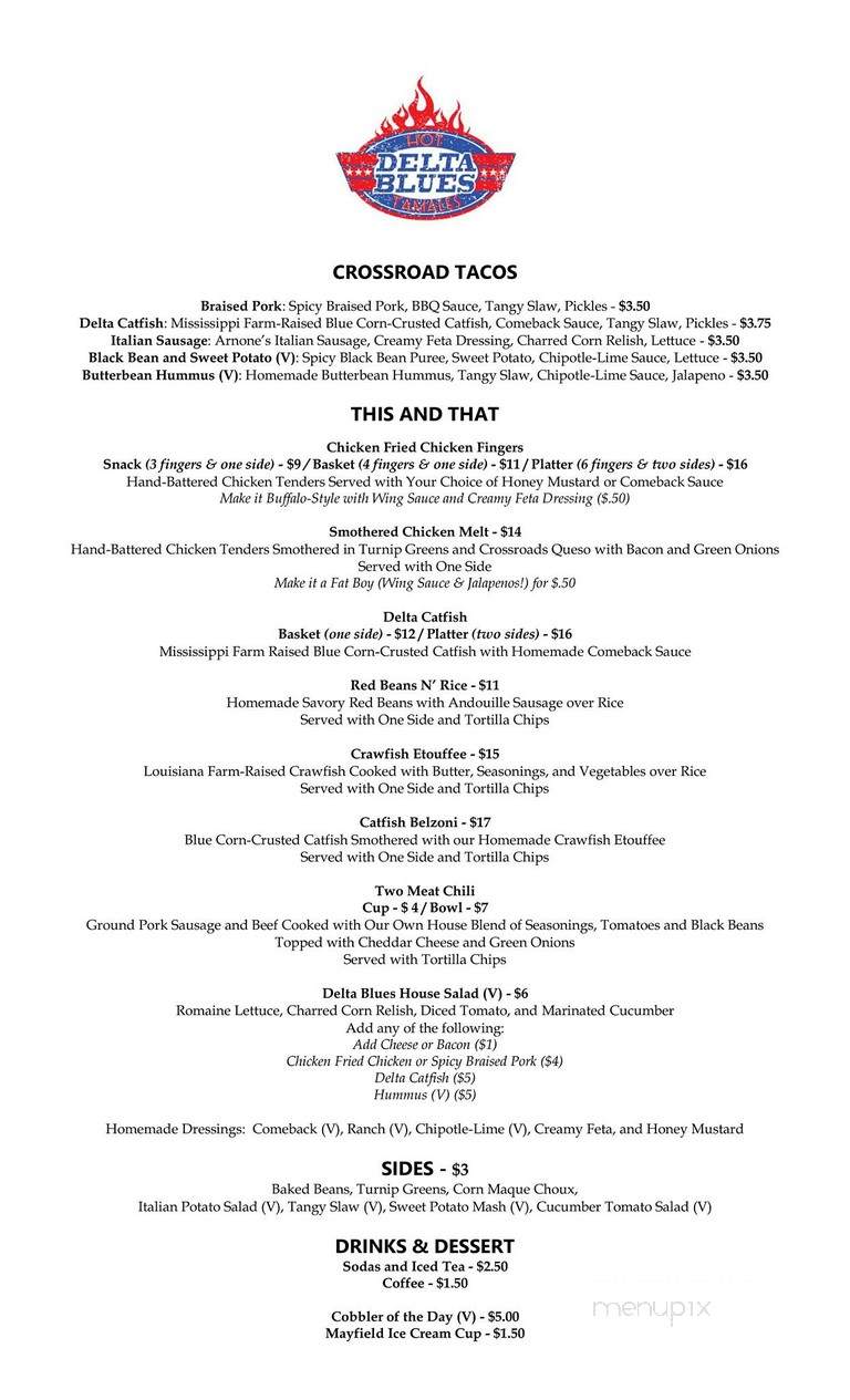 Delta Blues Hot Tamales - Birmingham, AL menu_pic