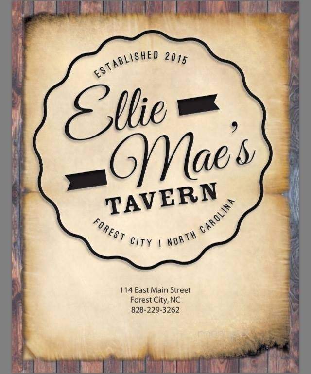 Ellie Mae's Tavern - Forest City, NC menu_pic