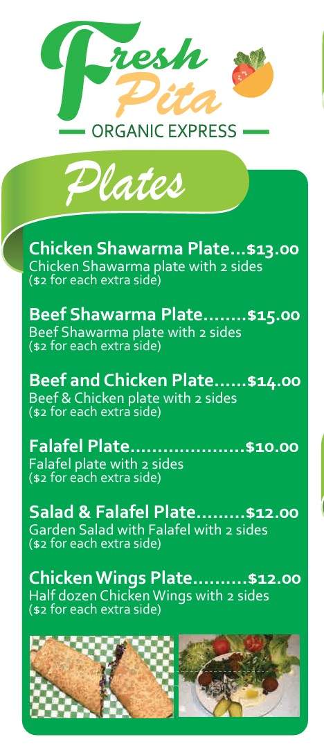 Fresh Pita Organic Express - Culver City, CA menu_pic