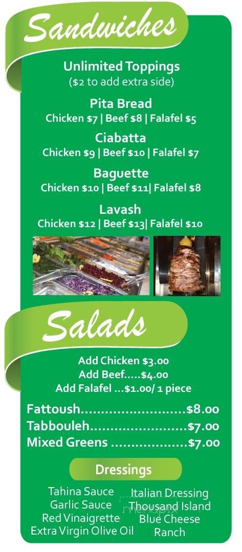Fresh Pita Organic Express - Culver City, CA menu_pic